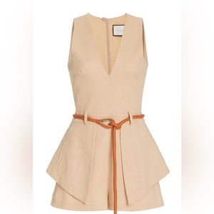 Alexis Darby Belted Crepe Playsuit